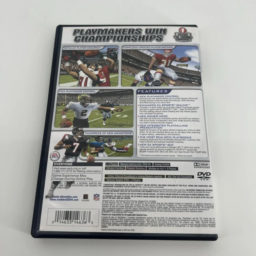 Madden NFL 2004 (Sony PlayStation 2, 2003)